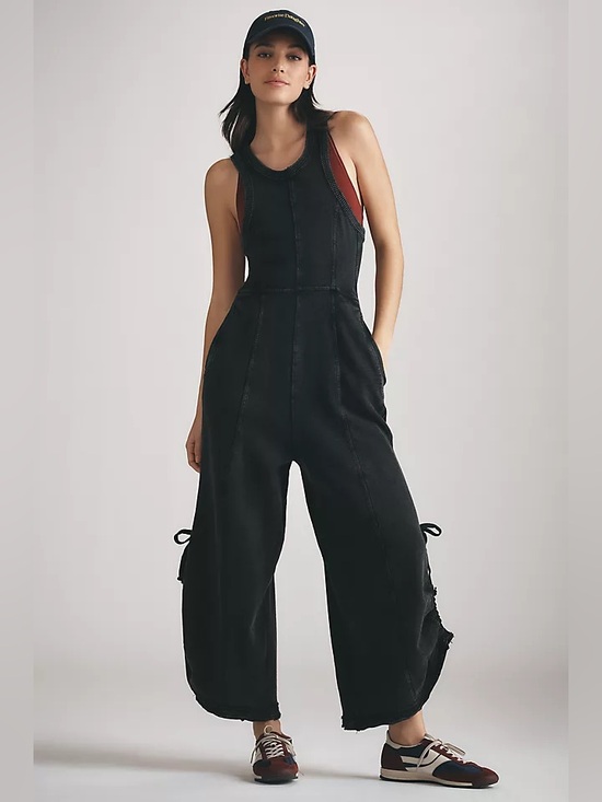 Daily Practice Pants - Daily Practice Anthropologie Horizon Wide Leg Knit Jumpsuit Black Size Small